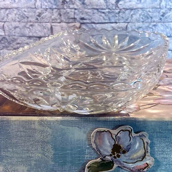 Anchor Hocking Rectangular Serving Dish Prescut Glass Early American - Picture 1 of 7